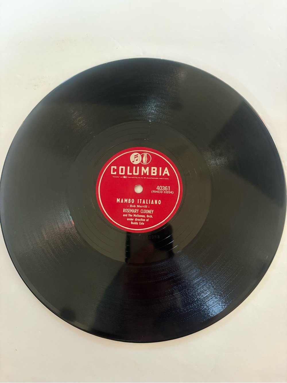 Rosemary Clooney Mambo Italiano 1954 78 RPM Record Columbia 40361 V++